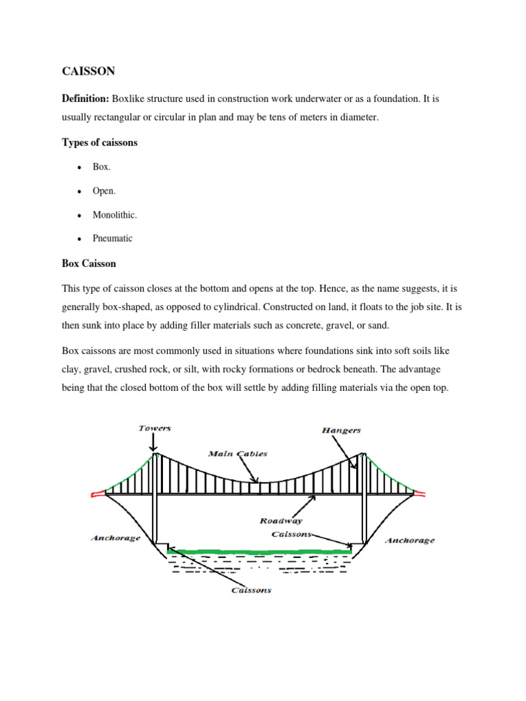CAISSONS AND COFFERDAMS | PDF | Deep Foundation | Dam