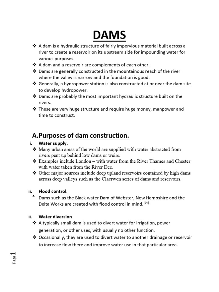 Dam Construction and Site Selection Guide | PDF | Dam | Earth Sciences