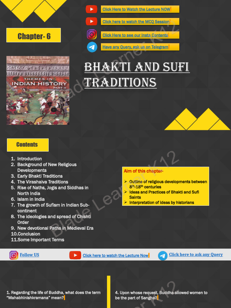 Bhakti and Sufi Traditions Overview | PDF | Vaishnavism | Bhakti