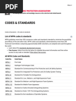 List of NFPA Codes & Standards