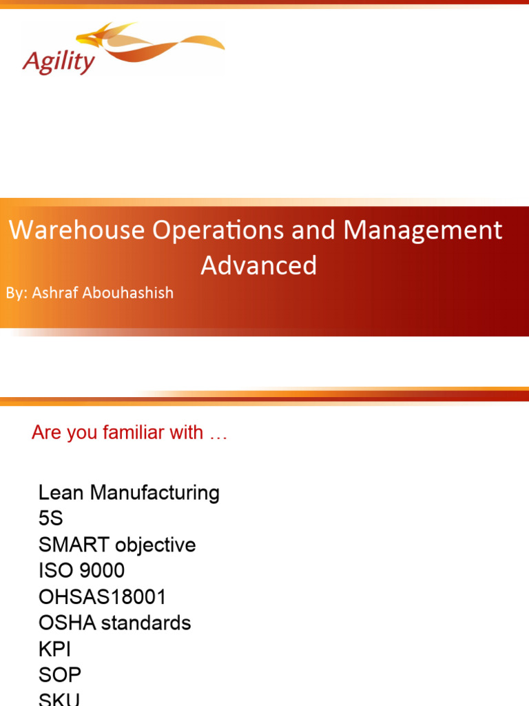Warehouse Operations and Management | PDF | Warehouse | Logistics