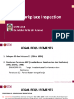 Workplace Inspection: SHPE1033 Dr. Mohd Fa'iz Bin Ahmad