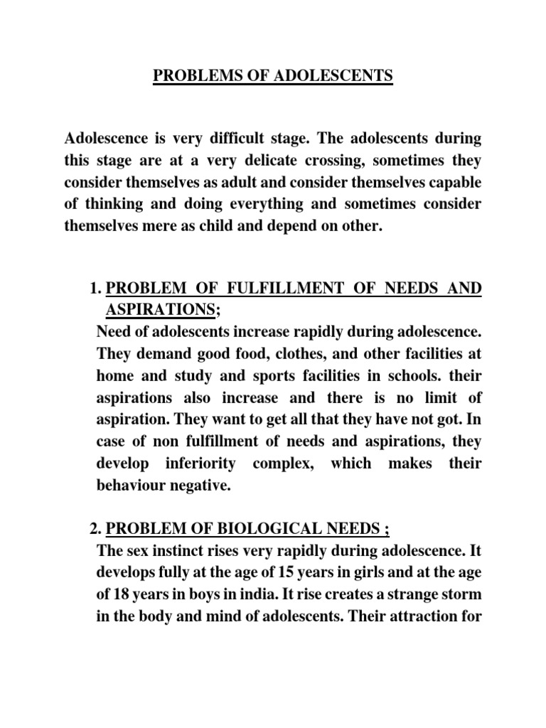 Challenges Faced by Adolescents | PDF | Adolescence | Self Esteem