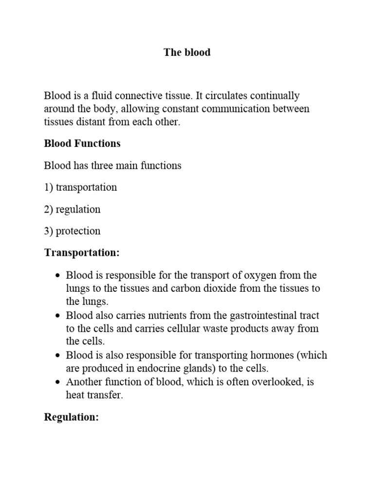 Blood Anatomy And Physiology Pdf Granulocyte Red Blood Cell