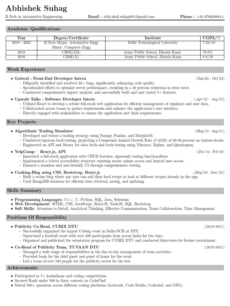 Abhishek Suhag | PDF | Computer Programming | Web Development