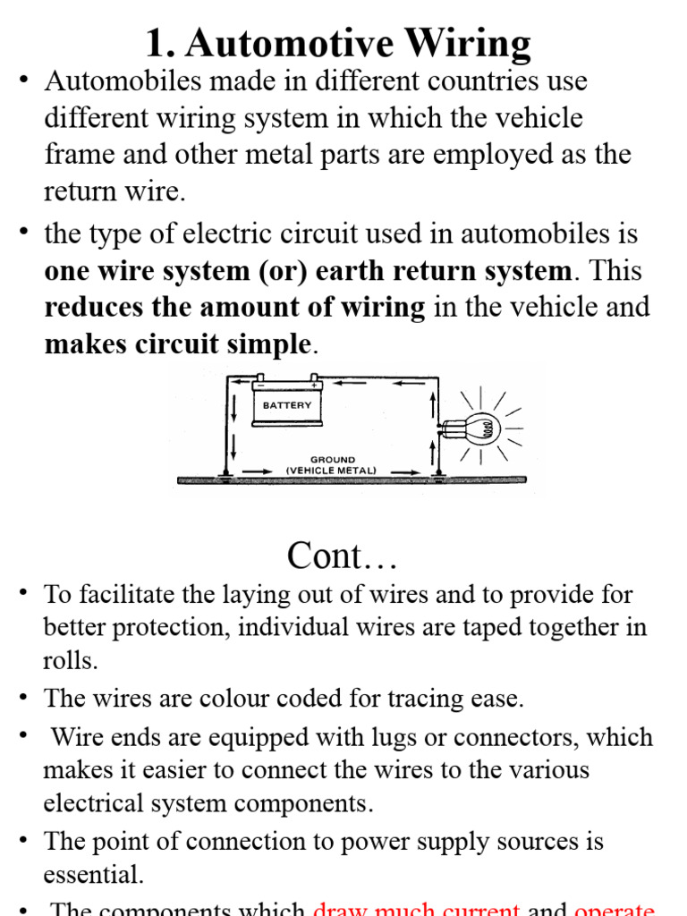 Automotive Electrical System Overview | PDF | Headlamp | Incandescent ...