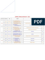 Jadwal Kuliah 2011 2012