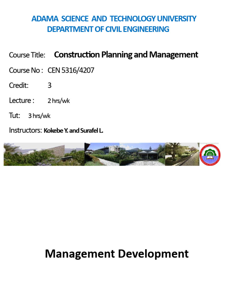 Construction Planning and Management Overview | PDF | Leadership | Goal