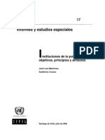 CEPAL - Instituciones de La Politica Social Objetivos Principios y Atributos