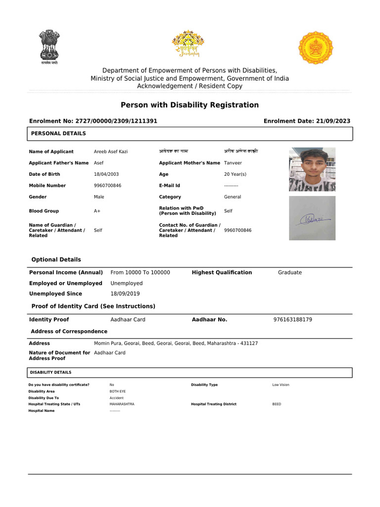 Application 27270000023091211391 1714399685 | PDF | Disability