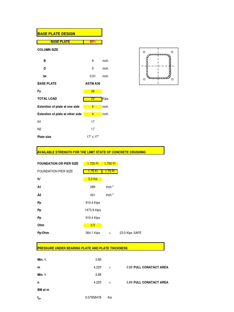 Base Plate Design PDF