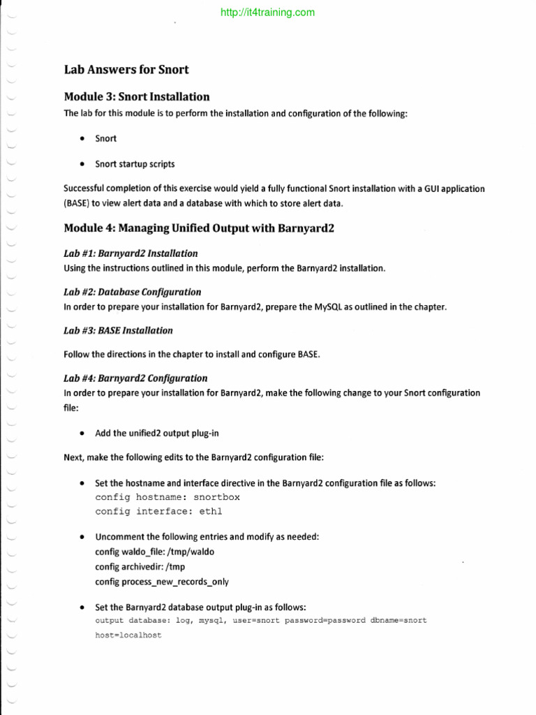 Snortcp 20 lab answers pdf databases command line interface