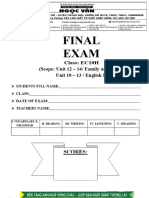 Final Exam EC10H - Ms Yến Nhi - In 11 bộ