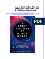 Read online textbook A Brief History Of Black Holes And Why Nearly Everything You Know About Them Is Wrong Dr Rebecca Smethurst ebook all chapter pdf 