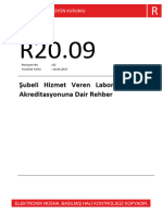 R20-09-02 Şubeli Hizmet Veren Laboratuvarların Akreditasyonuna Dair Rehber