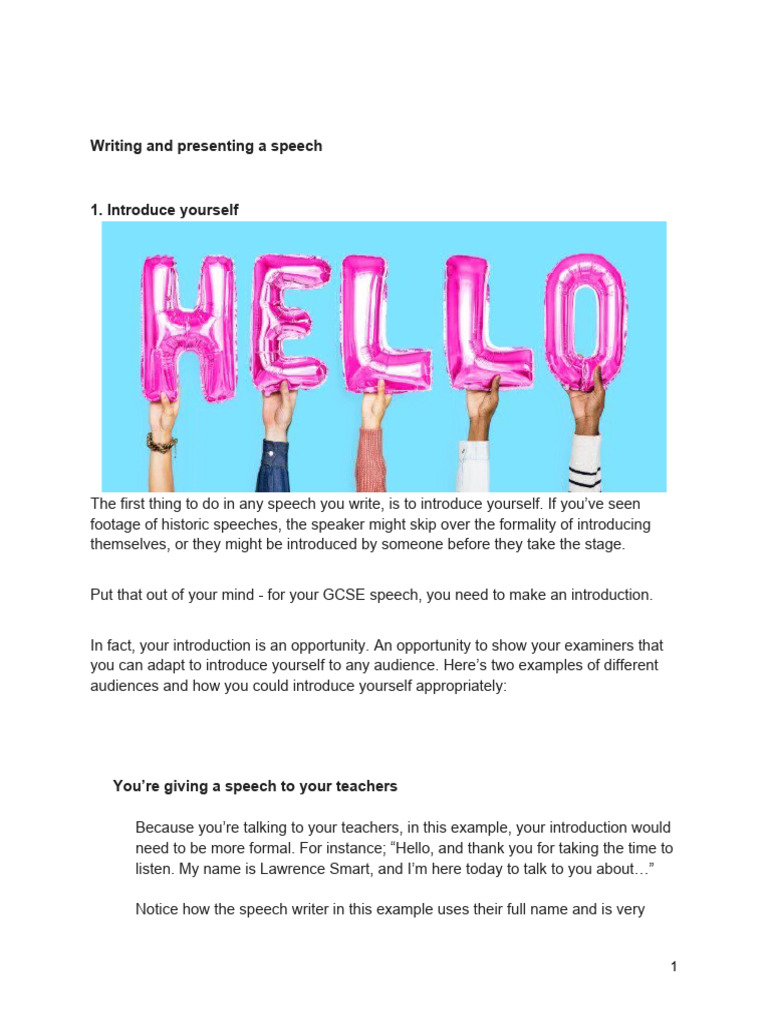 GCSE Speech Writing Essentials | PDF | Rhetoric | English Language
