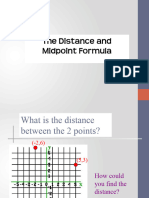 Distance and Midpoint Formulas Powerpoint