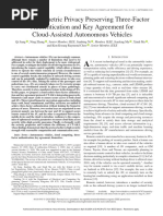 Unified Biometric Privacy Preserving Three-Factor Authentication and Key Agreement For Cloud-Assisted Autonomous Vehicles