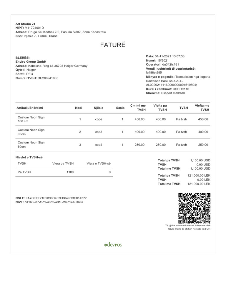 Invoice 15 2021 | PDF