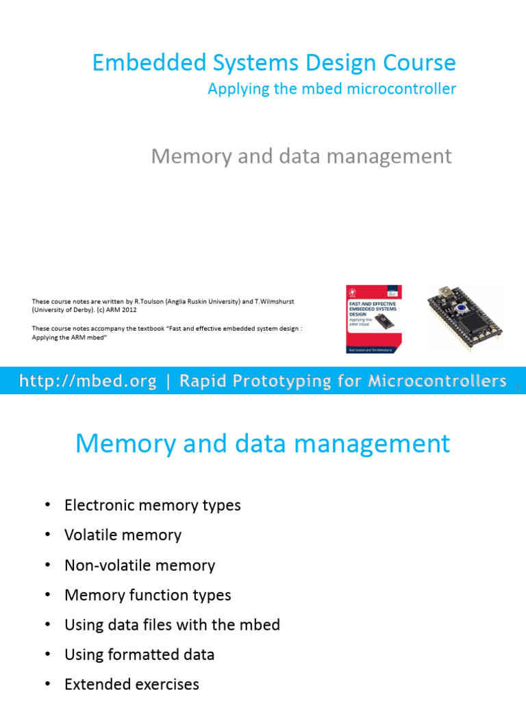 Mbed Course Notes - Memory and Data | PDF | Random Access Memory ...
