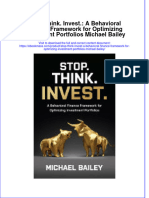 Read online textbook Stop Think Invest A Behavioral Finance Framework For Optimizing Investment Portfolios Michael Bailey ebook all chapter pdf 