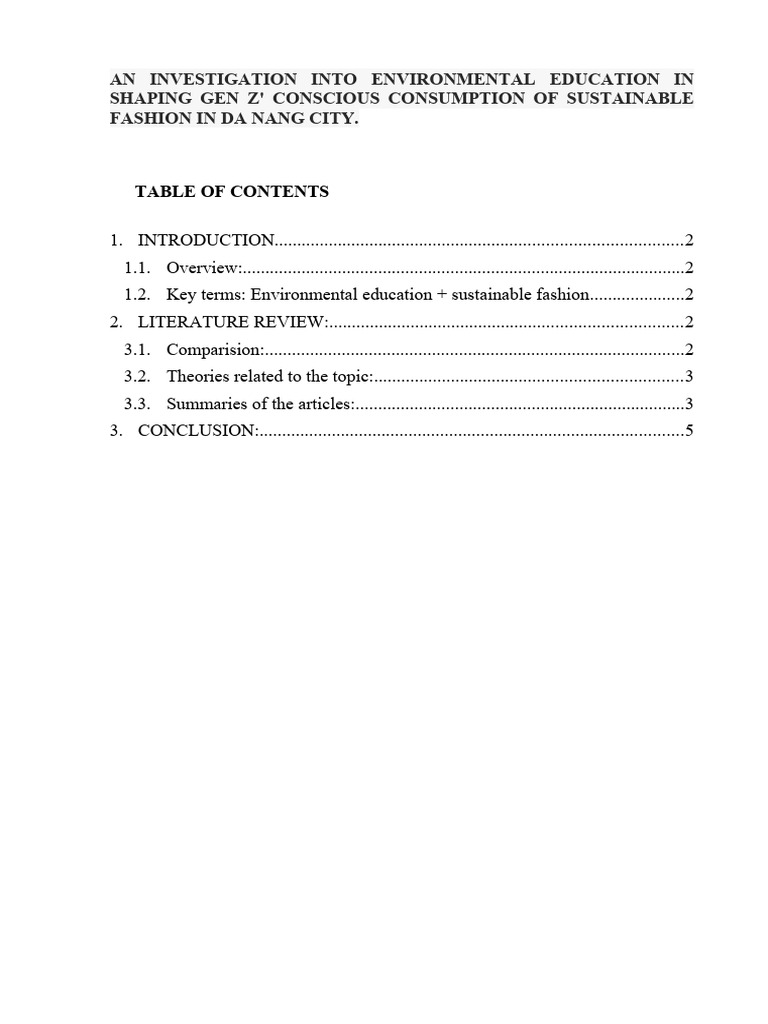 English Composition. Group 1 - Project | PDF | Sustainability ...