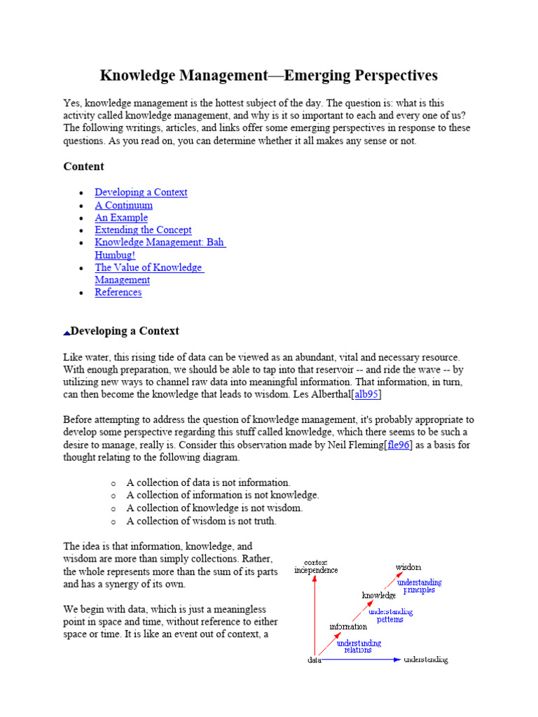 Knowledge Management Insights | PDF | Knowledge | Information
