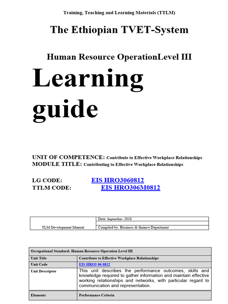 Lead Effective Work Place Relationship Pdf Human Resource