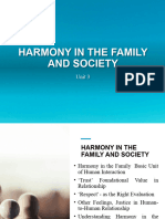 HARMONY IN THE FAMILY AND SOCIETY