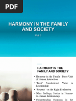 HARMONY IN THE FAMILY AND SOCIETY