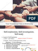 Trust' Foundational Value in Relationship