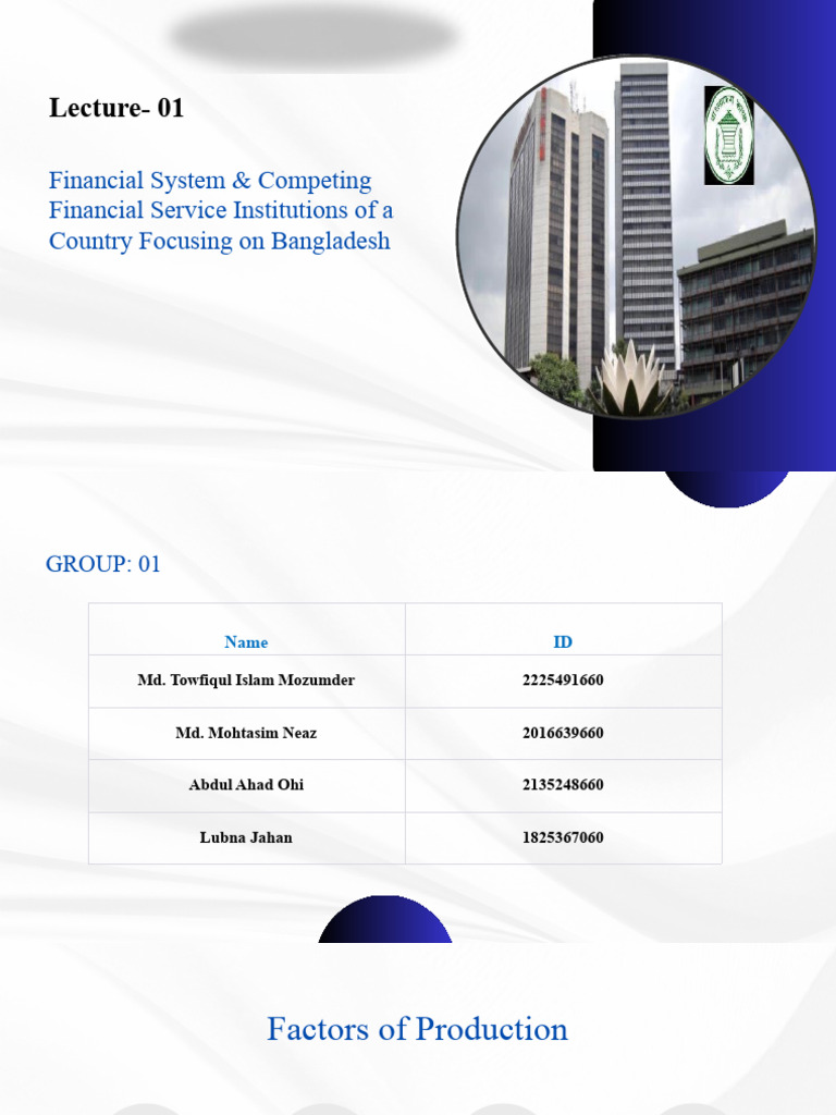 Bangladesh Financial System Overview | PDF | Microfinance | Capital Market