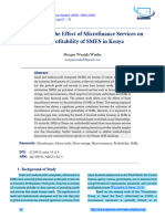 A Review of The Effect of Microfinance Services On