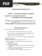 Module 5 Accounting 2 Partnership Liquidation by Installment