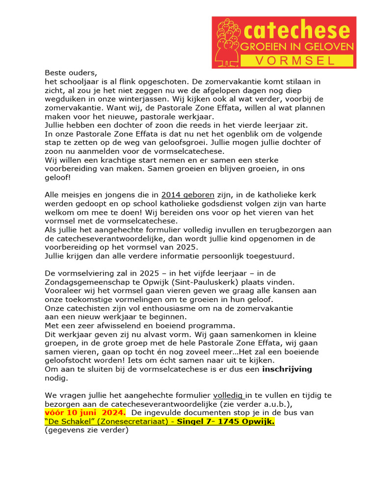 Brief Aanmeldingen VG 2025 PDF