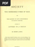 Henry James SOCIETY the Redeemed Form of MAN Boston 1879