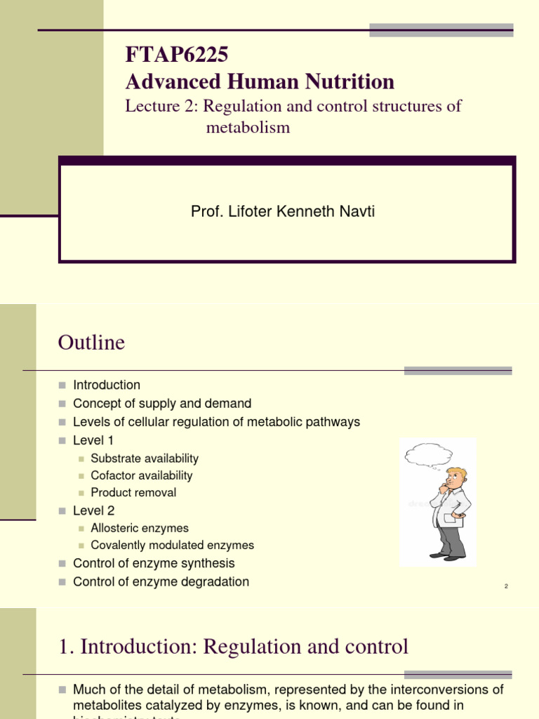 Lecture 2_Metabolic Control and Regulation_part 1 | PDF | Enzyme ...