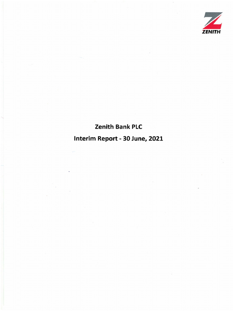 Zenith Bank Interim Report 2021 | PDF | Board Of Directors | Audit