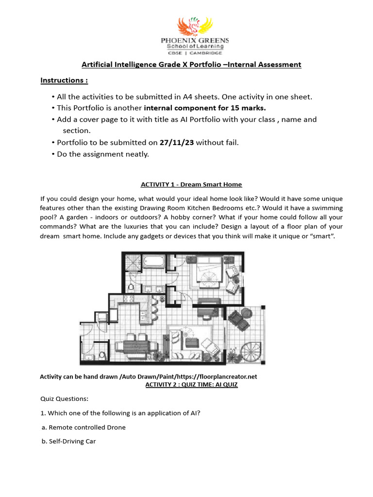 AI Portfolio for Grade X Assessment | PDF | Artificial Intelligence ...