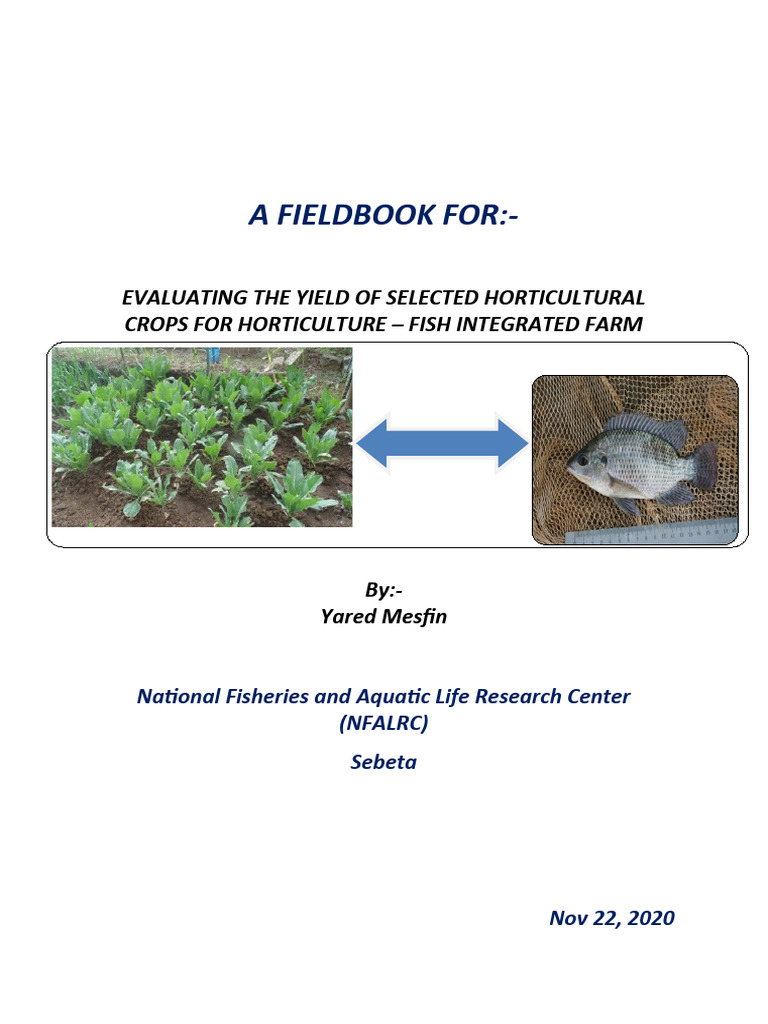 Fish Horticulture Integrated Fieldbook PDF Onion Sugar Beet