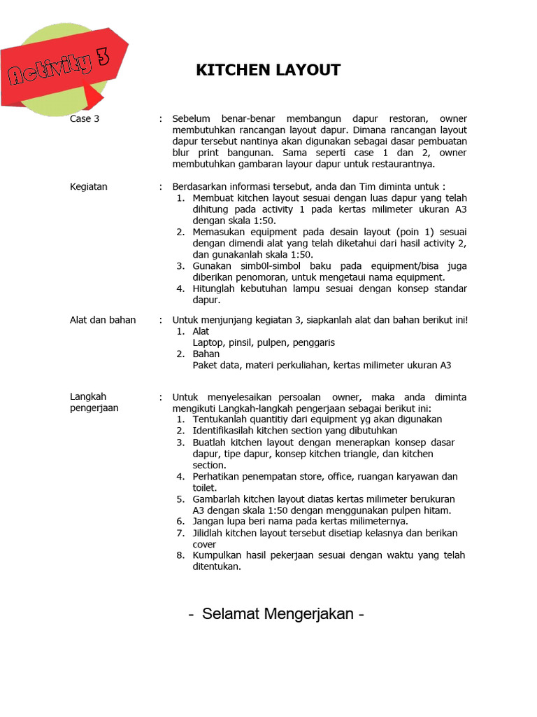 Rancangan Dapur Restoran | PDF | Griya & Taman