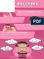 Infografik Stop Bullying Merah Muda Ilustrasi Minimalis