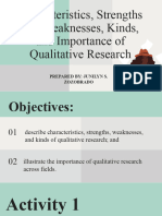Lesson 7 Characteristics, Strengths, Weaknesses, and Kinds of Qualitative Research