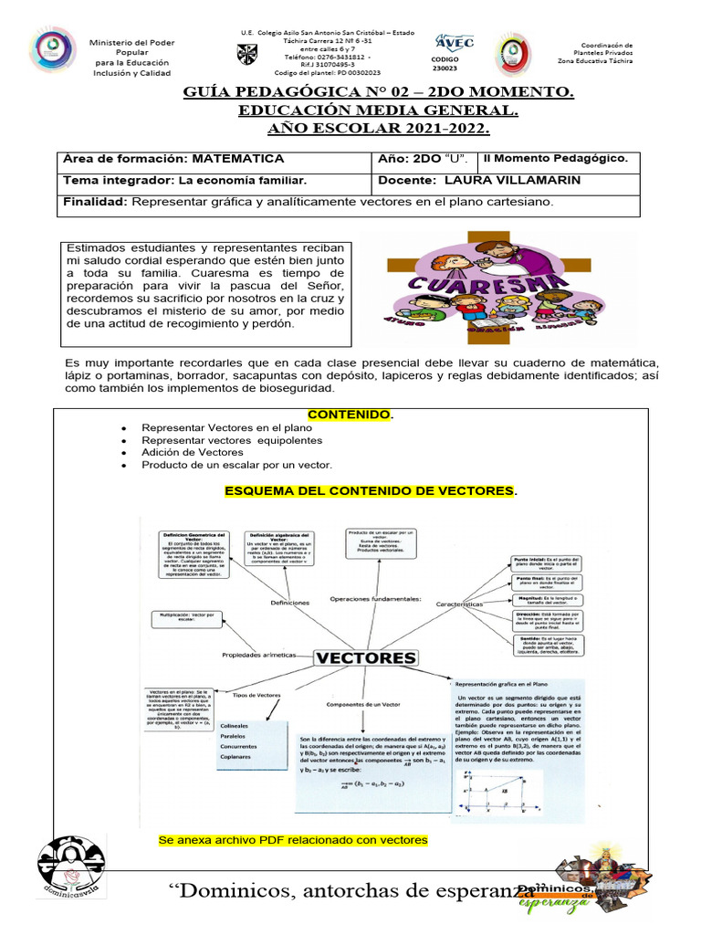 Guia #2 Matematica 2do Año 2M | PDF
