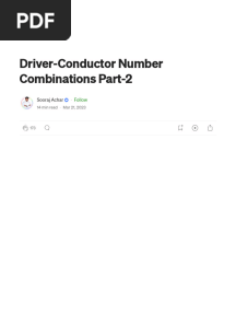 Driver-Conductor Number Combinations Part-2