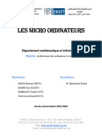 Rapport Micro Ordinateur