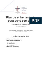 Partes Del Plan de Entrenamiento para Ocho Semanas