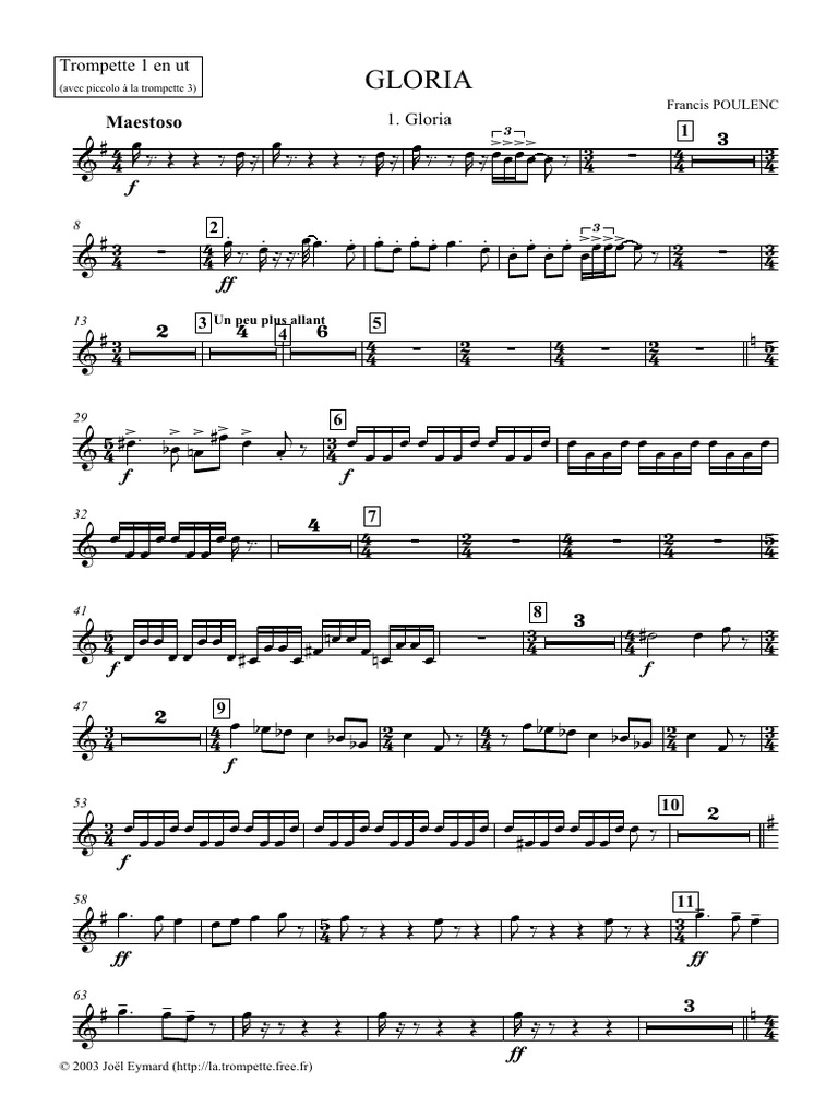 Francis Poulenc Gloria 楽譜 Poulenc: Gloria – Ficks Music