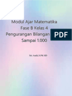 Modul Ajar - Pengurangan Bilangan Cacah Sampai Seribu - Fase B