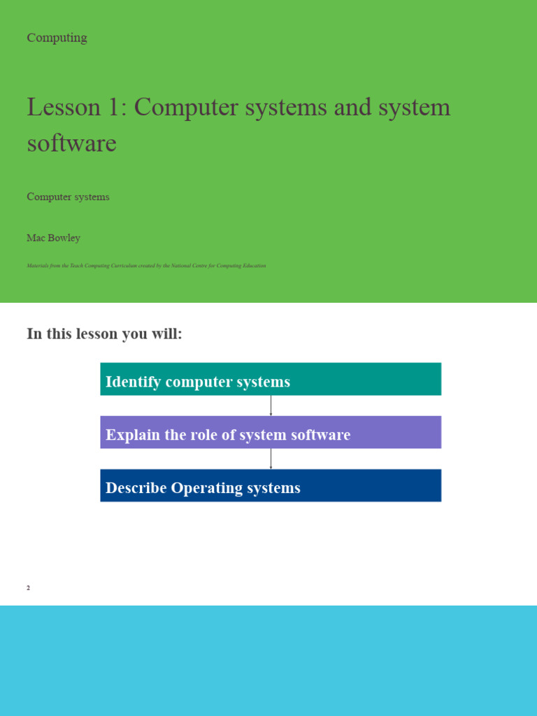 Lesson 1 - Computer Systems and System Software | PDF | Booting ...
